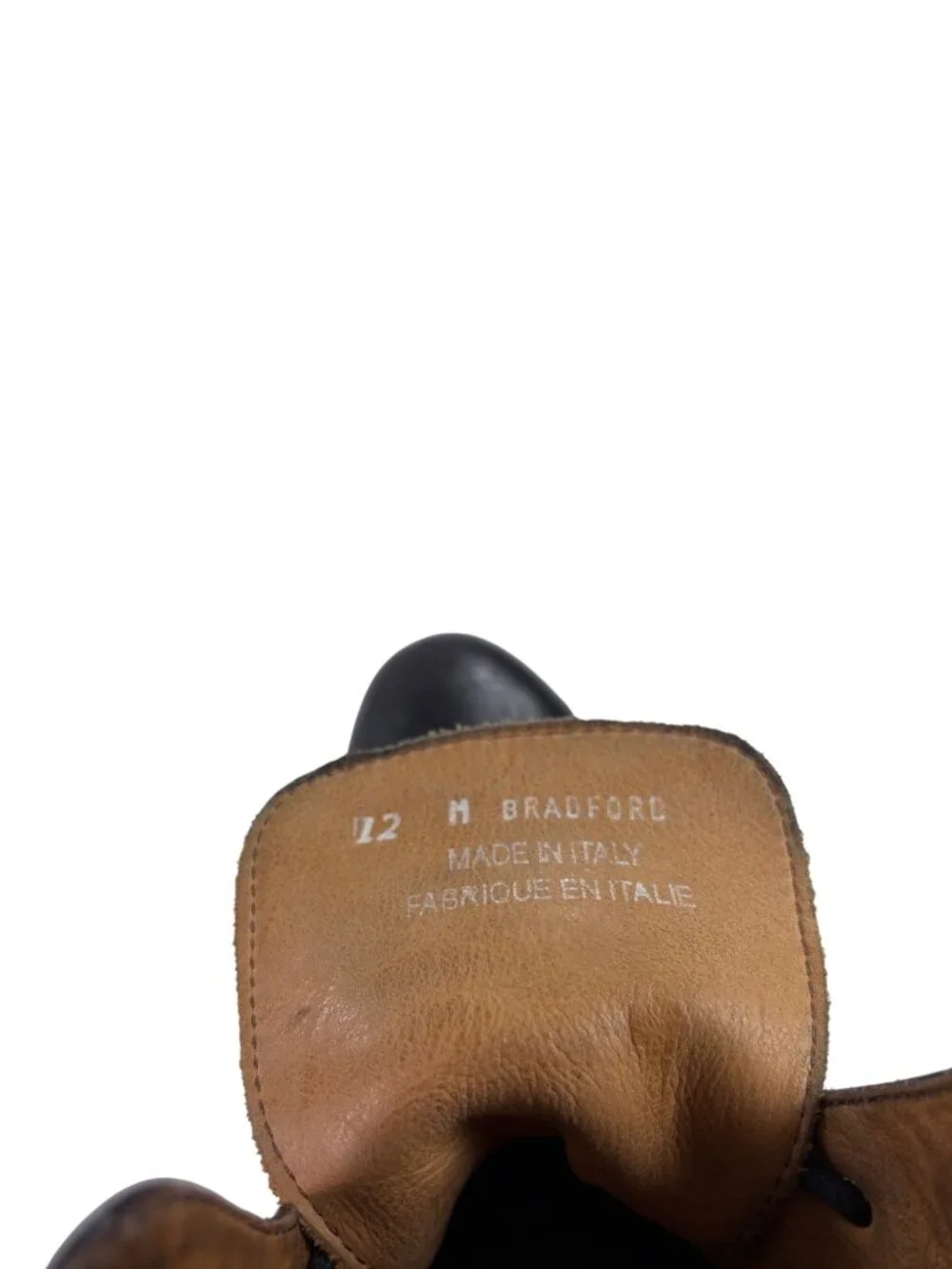 Saks Fifth Avenue Bradford Wingtip Boots Mens 12 M Black Leather Made In ITALY